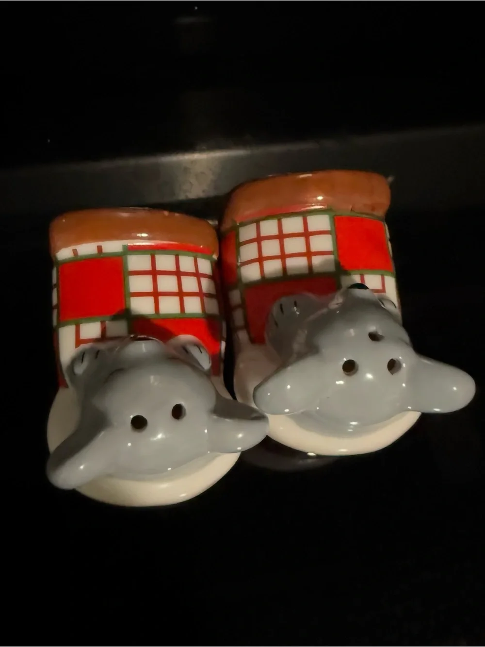 Sleeping Mouse Mini Salt and Pepper Shakers -NEW super cute Xmas, or any decor